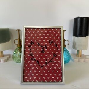 Heart Patterned Framed Art